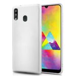 Shock Proof Ultra Thin Back Case for Galaxy M20 | Matte Anti Slip Soft Back Case Cover with Camera Protection Bump for Samsung Galaxy M20 - Calm White [ Launch Offer ]
