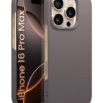 Slim Frameless Back Cover for iPhone 16 Pro Max | Ultra Thin Lightweight Design & Camera Protection | Soft Matte Silicone Flexible Mobile Case (Grey)