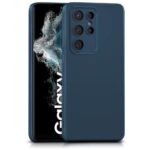 Back Cover for Samsung Galaxy S22 Ultra 5G | Ultra Slim Soft Rubberised Case (Blue)