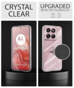 kelpuj Crystal Clear Transparent Back Case Cover for Motorola Moto Edge 60 Fusion | Full Device & Camera Protection Shockproof TPU | Flexible Silicone Back Cover Case Transparent - Image 5