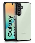 Shockproof Hybrid Back Cover for Samsung Galaxy M36 5G | Samsung Galaxy F36 5G Hard Slim fit Back Case | PC & TPU | Clear Transparent Case Black