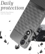 kelpuj Back Cover for 1+ OnePlus Nord 5 with Hexa Cube Design | Ultra Slim Soft Rubberised Case | Inner Velvet Fabric | Matte Silicone Flexible Mobile Case | Camera Protection - Grey - Image 7