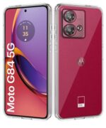 kelpuj Crystal Clear Transparent Back Case Cover for Motorola Moto G84 5G | Full Device & Camera Protection Shockproof TPU | Flexible Silicone Back Cover Case Transparent - Image 5