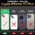 kelpuj Back Cover for Apple iPhone 15 Plus | Ultra Slim Soft Rubberised Case | Inner Velvet Fabric Lining | Matte Silicone Flexible Mobile Case | Camera Protection - Baby Pink - Image 3