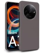 kelpuj Slim Frameless Back Cover for Mi Redmi A3 | Redmi A3X | Poco C61 | Ultra Thin Lightweight Design & Camera Protection | Soft Matte Silicone Flexible Mobile Case (Grey)