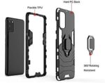 Shock Proof Back Case Mobile Cover for 1+ OnePlus Nord CE 5G | Back Cover Case (Tough Armor | Hybrid PC + TPU | Ring Holder & in-Built Kickstand | Black) - Image 4