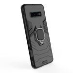 Shock Proof Back Case Mobile Cover for Samsung Galaxy S10 Plus (Armor | Hybrid PC + TPU | Full Protection with Ring Holder Kickstand | Carbon Black) - Image 3