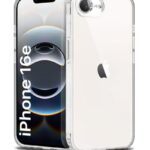 Transparent Back Cover Case for iPhone 16e | Raised Bumps for Full Device & Camera Protection Shockproof TPU Silicone Back Case Mobile Cover Transparent