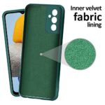 for Samsung Galaxy F13 | M13 4G Slim Ultra Soft Rubberised Back Cover Inner Velvet Fabric Lining Matte Silicone Flexible Camera Protection Back Case - Green - Image 7