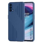 Protective Combat Series Shockproof Line Gradient Textured case with Scratch Resistant, Anti Slip, Camera Protection for 1+ OnePlus Nord CE 5G - Textured Blue