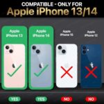 Slim Frameless Back Cover for iPhone 13 | iPhone 14 | Ultra Thin Lightweight Design & Camera Protection | Soft Matte Silicone Flexible Mobile Case (Black) - Image 3