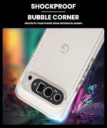 Transparent Back Cover Case for Google Pixel 9 Pro | Raised Bumps for Full Device & Camera Protection Shockproof TPU Silicone Back Case Mobile Cover Transparent - Image 5