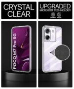 kelpuj Transparent Back Cover Case for Poco M7 Pro 5G | Raised Bumps for Full Device & Camera Protection Shockproof TPU Silicone Back Case Mobile Cover Transparent - Image 7