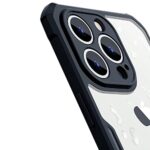 kelpuj Shock Proof Clear Protective Back Case Compatible with Apple iPhone 13 Pro - AirEDGE Technology | 360 Degree Camera Protection | Transparent Hybrid Back Case Mobile Cover - Black - Image 5