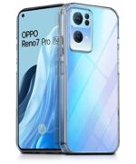 Transparent Back Case Cover for Oppo Reno 7 Pro 5G | Full Device & Camera Protection Shockproof TPU Silicone Back Cover Case Transparent