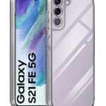 UltraHybrid Crystal Clear Back Case Cover for Samsung Galaxy S21 FE 5G | Hard Back | Slim Fit Shockproof Design | Camera Protection Bump | Back Cover Case (PC,TPU | Transparent)