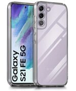 UltraHybrid Crystal Clear Back Case Cover for Samsung Galaxy S21 FE 5G | Hard Back | Slim Fit Shockproof Design | Camera Protection Bump | Back Cover Case (PC,TPU | Transparent)