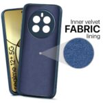 Back Cover for Realme Narzo 70 | Narzo 70 Pro | 12 Plus | P1 5G | Slim Soft Rubberised Case | Inner Velvet Fabric Lining | Matte Silicone Flexible Mobile Case | Camera Protection - Blue - Image 5