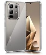 kelpuj Crystal Clear Transparent Back Case Cover for Infinix Note 50X 5G | Full Device & Camera Protection Shockproof TPU | Flexible Silicone Back Cover Case Transparent - Image 3