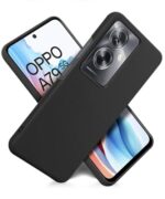 Slim Frameless Back Cover for Oppo A79 5G | Ultra Thin Lightweight Design & Camera Protection | Soft Matte Silicone Flexible Mobile Case (Black) - Image 5