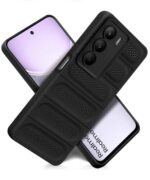 kelpuj Ultimate Silicone Back Cover Case for Realme C75 5G | Realme C73 5G | Realme Narzo 80 Lite 5G | Heat Dissipation Soft TPU | 360? Camera Protection | Breathable Cooling Holes  Pitch Black - Image 3