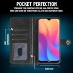Shock Proof Flip Cover Back Case for Xiaomi Mi Redmi 8A | Magnetic Wallet Leather Case with Stand - Image 5
