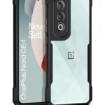 kelpuj Shock Proof Clear Protective Polycarbonate Back Case for Oneplus Nord Ce 4 5G - Airedge Technology | 360 Degree Camera Protection | Transparent Hybrid Back Case Mobile Cover - Black