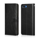Shock Proof Flip Cover Back Case for Oppo A3S | Magnetic Wallet Leather Case with Stand