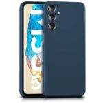 Back Cover for Samsung Galaxy M35 5G | Ultra Slim Soft Rubberised Case | Inner Velvet Fabric Lining | Matte Silicone Flexible Mobile Case | Camera Protection - Blue