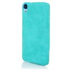 Premium Handmade Weathered Leather Texture Collection Back Case Cover for HTC Desire 820 (Textured Sky Blue) - Image 2
