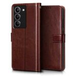 Shock Proof Flip Cover Back Case for Realme 14X 5G | Magnetic Wallet Leather Case with Stand - Image 5