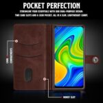 Shock Proof Flip Cover Back Case for Xiaomi Mi Redmi Note 9 | Magnetic Wallet Leather Case with Stand - Image 7
