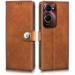 Shock Proof Flip Cover Back Case for Iqoo Z9 Lite | Magnetic Wallet Leather Case with Stand