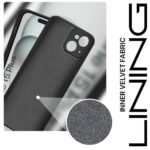Back Cover for Apple iPhone 15 Plus | Ultra Slim Soft Rubberised Case | Inner Velvet Fabric Lining | Matte Silicone Flexible Mobile Case | Camera Protection - Black - Image 5