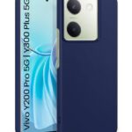 Slim Frameless Back Cover for Vivo Y200 Pro 5G | Y300 Plus 5G | Ultra Thin Lightweight Design & Camera Protection | Soft Matte Silicone Flexible Mobile Case (Blue)