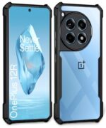 Shock Proof Clear Back Case Mobile Cover for 1+ OnePlus 12R 5G (Hard | Hybrid PC + TPU | Full Armour Device & Camera Protection | Black) - Image 5