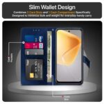 Shock Proof Flip Cover Back Case for Infinix Smart 9 Hd | Magnetic Wallet Leather Case with Stand - Image 5