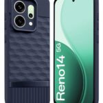 Back Cover for Oppo Reno 14 5G with Hexa Cube Design (Blue)
