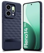 Back Cover for Oppo Reno 14 5G with Hexa Cube Design (Blue)