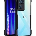 Shockproof Crystal Clear 1+ OnePlus Nord CE 2 5G Back Cover Case | 360 Degree Protection | Transparent Mobile Back Cover Case for OnePlus Nord CE 2 5G (Hybrid PC + TPU | Black Bumper)