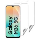 Unbreakable Nano Film Glass Screen Protector for Samsung Galaxy M36 5G | Samsung Galaxy F36 5G [ Flexible Like a Screen Guard, Harder Than a Tempered Glass ]  Pack of 2 Transparent