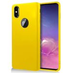 Shock Proof Ultra Thin Back Case Compatible with iPhone Xs Max | Matte Anti Slip Soft Back Case Cover with Camera Protection Bump for Apple iPhone Xs Max - Sunshine Yellow [ Launch Offer ]