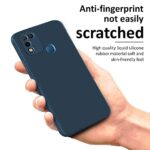 kelpuj Back Cover for Infinix Hot 10 Play | Ultra Slim Soft Rubberised Case | Inner Velvet Fabric Lining | Matte Silicone Flexible Mobile Case | Camera Protection - Blue - Image 7