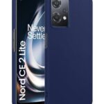kelpuj Slim Frameless Back Cover for 1+ OnePlus Nord CE 2 Lite 5G | Ultra Thin Lightweight Design & Camera Protection | Soft Matte Silicone Flexible Mobile Case (Blue)