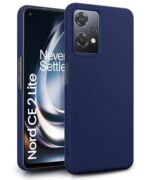 kelpuj Slim Frameless Back Cover for 1+ OnePlus Nord CE 2 Lite 5G | Ultra Thin Lightweight Design & Camera Protection | Soft Matte Silicone Flexible Mobile Case (Blue)