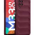 Ultimate Silicon Back Cover Case for Samsung Galaxy M33 5G | Military Grade Drop Protection Shockproof Bumper | AntiSlip Grip | Scratch Proof MicroFibre Cloth Inside (Crimson Red)