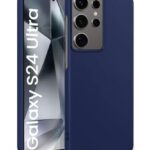 Slim Frameless Back Cover for Samsung Galaxy S24 Ultra 5G | Ultra Thin Lightweight Design & Camera Protection | Soft Matte Silicone Flexible Mobile Case (Blue)