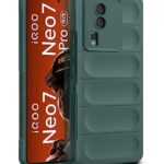 Ultimate Silicon Back Cover Case for iQOO Neo 7 | Neo 7 Pro 5G | Military Grade Drop Protection Shockproof Bumper | Anti-Slip Grip | Scratch Proof Micro-Fibre Cloth Inside (Forest Green)