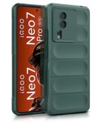 Ultimate Silicon Back Cover Case for iQOO Neo 7 | Neo 7 Pro 5G | Military Grade Drop Protection Shockproof Bumper | Anti-Slip Grip | Scratch Proof Micro-Fibre Cloth Inside (Forest Green)