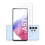 Tempered Glass Screen Protector Compatible for Samsung Galaxy A53 5G (Transparent) Full Screen Coverage (Except Edges) and Easy Installation Kit  Pack of 2